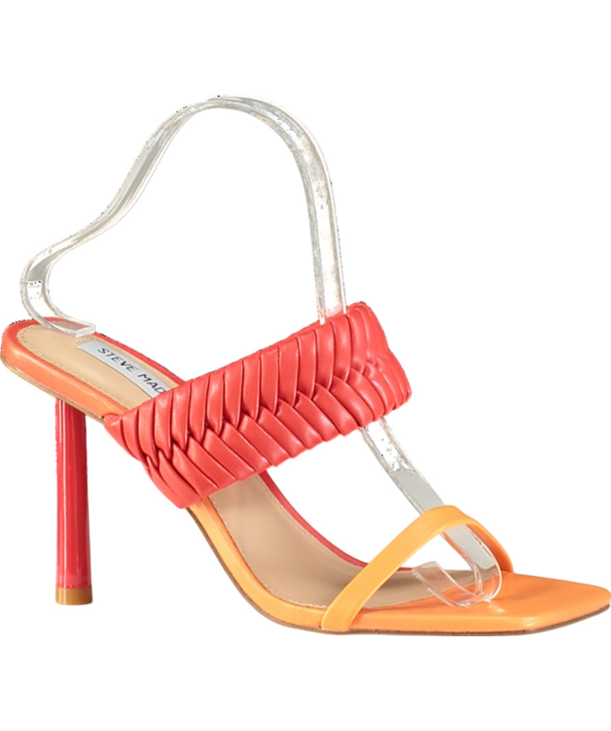 STEVE MADDEN Pink/ Orange Enamor - Heeled Mules UK 6 EU 39 👠