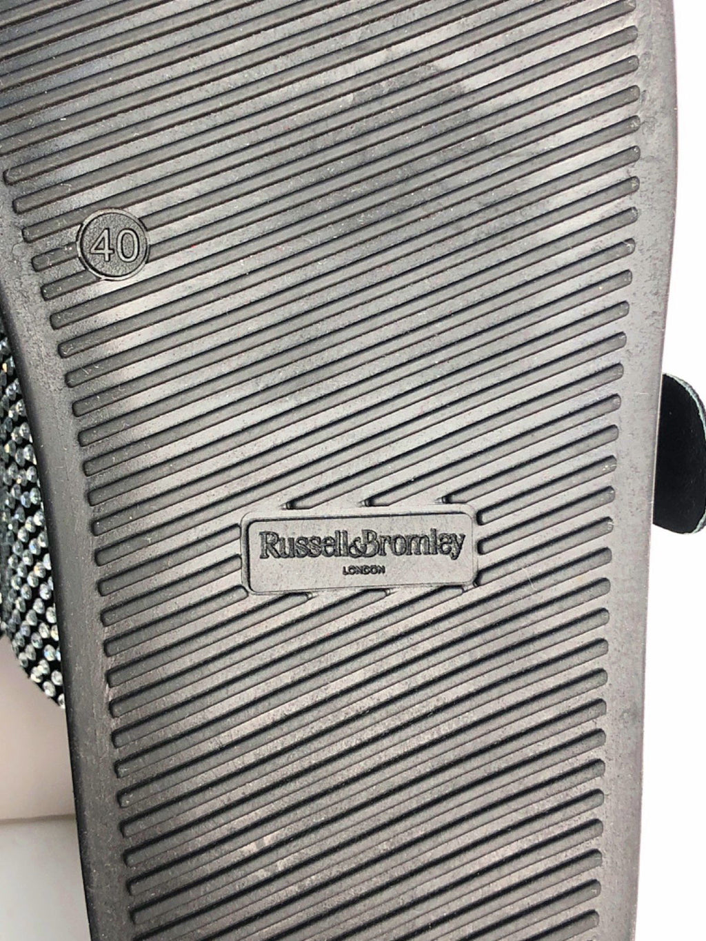 Russell & Bromley Black Swarovski Embellished Sandals EU 40 UK 7