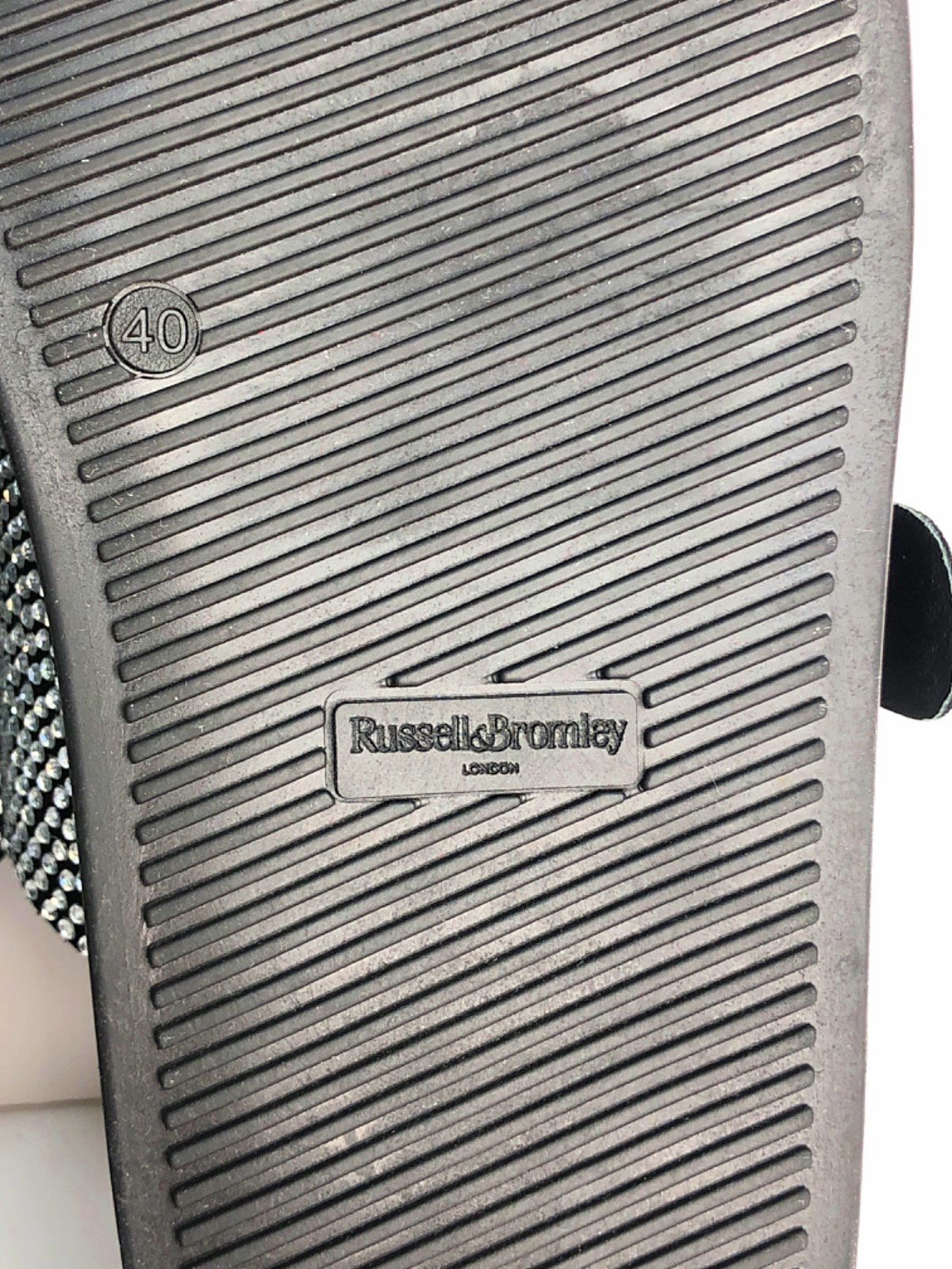 Russell & Bromley Black Swarovski Embellished Sandals EU 40 UK 7