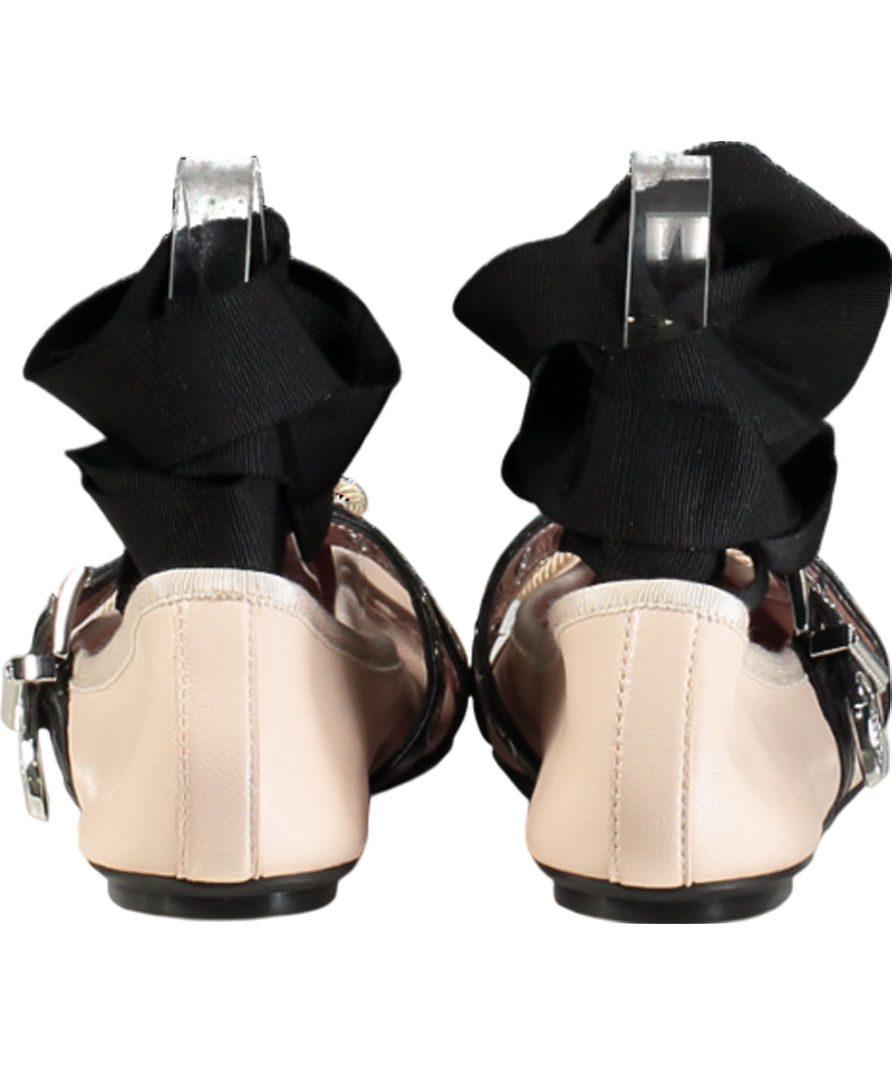 PRETTY BALLERINAS Pink Kristen Lace Up Sacchetto Style Ballerina UK 4 EU 37 👠