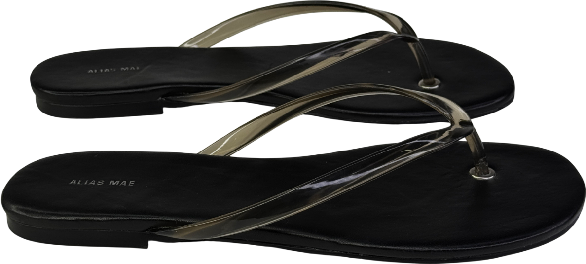 Black Alias Mae Henry Thong Flip Flops UK 6 EU 39 👠