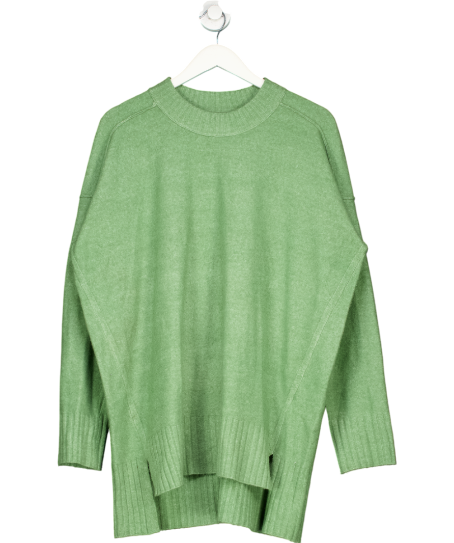 Free People Green Phoebe Soft Knit Wool blend jumper UK M