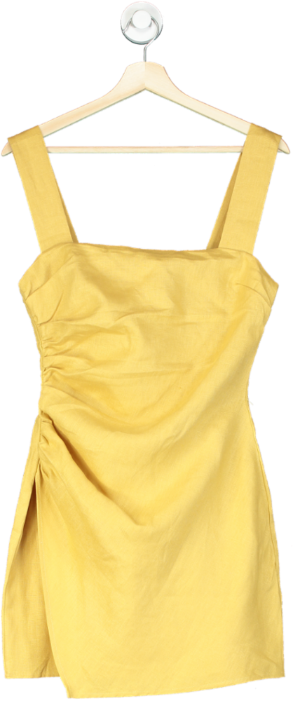 Reformation Yellow Mini Dress UK 8