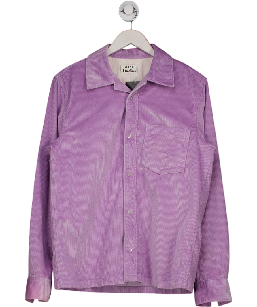 Acne Studios Purple Cotton-corduroy Overshirt Sz 48 Neck 15" UK S