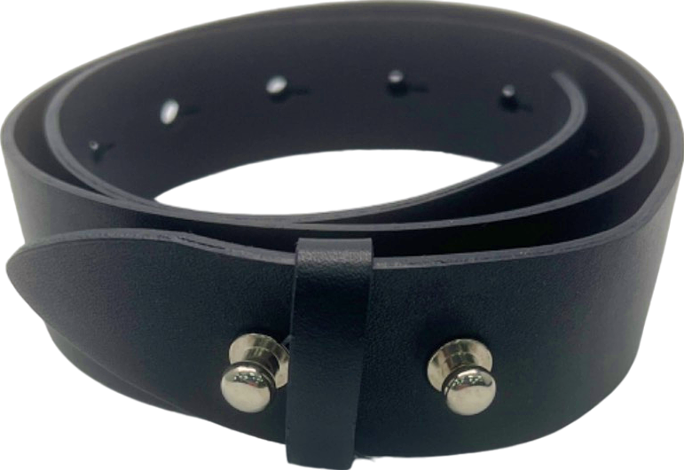 Black Leather Replacement Watch Band UK Size N/A