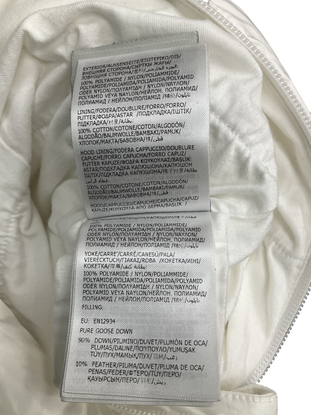 Moncler White Padded Puffer Down Suit 2 Years