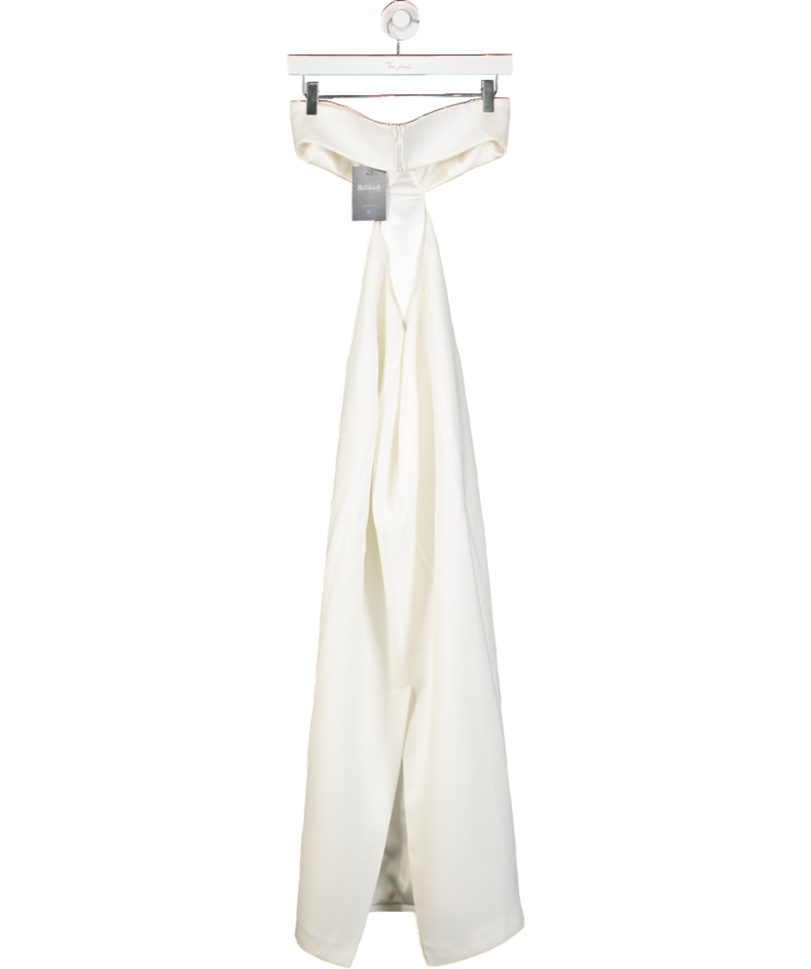 New Arrivals White Strapless Cutout Jumpsuit UK 8