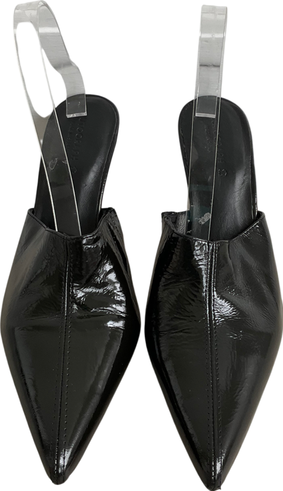 M&S Black Pointed Toe Slip On Heels UK 8 EU 41 👠