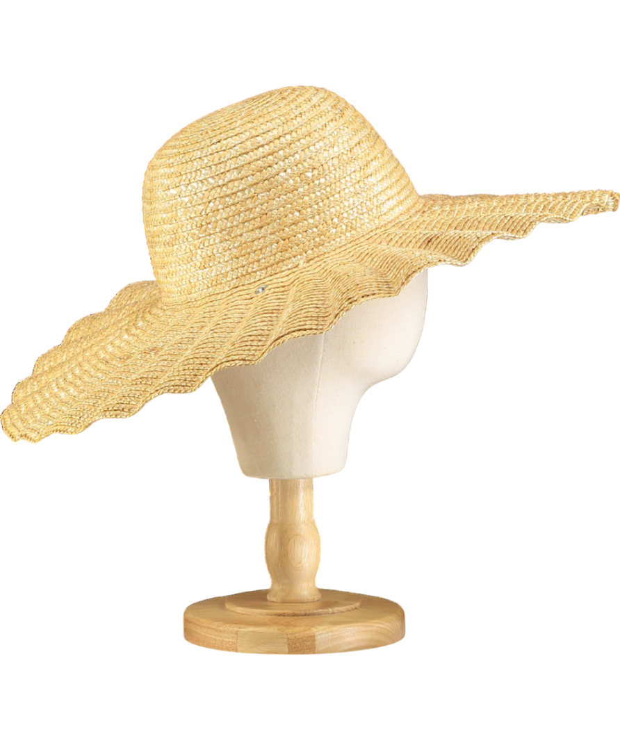 Lack Of Color Beige Scalloped Dolce Hat