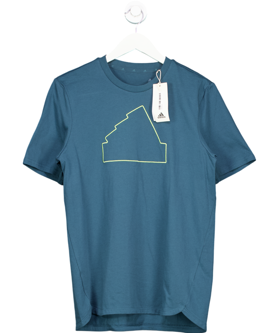 adidas Blue Logo T-shirt UK S