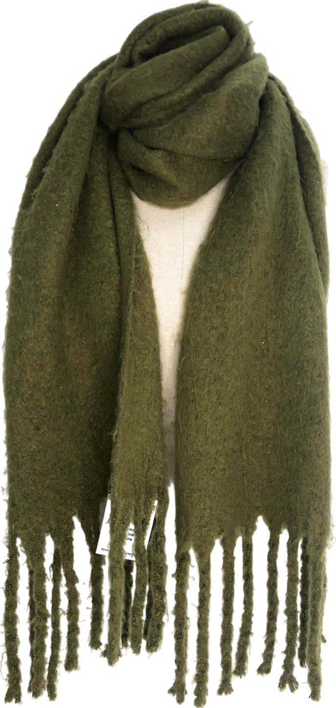 Green Oversize Chunky Scarf One Size