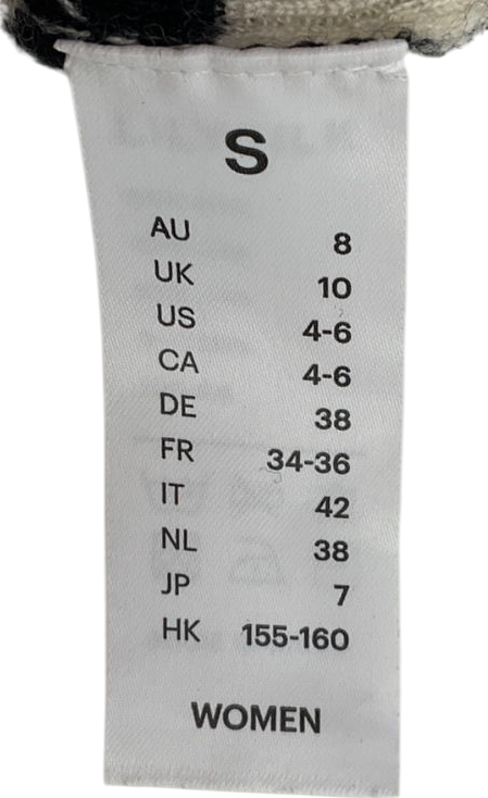 LILYSILK Cream Striped Ultra-fine Merino Wool Sweater UK S