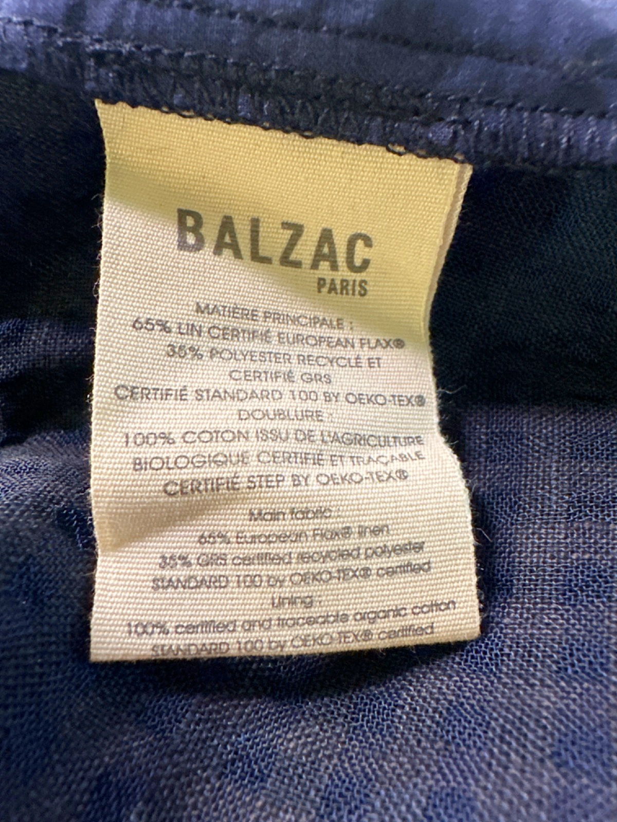 Balzac Navy Top Gersende and Shorts Set EU 38