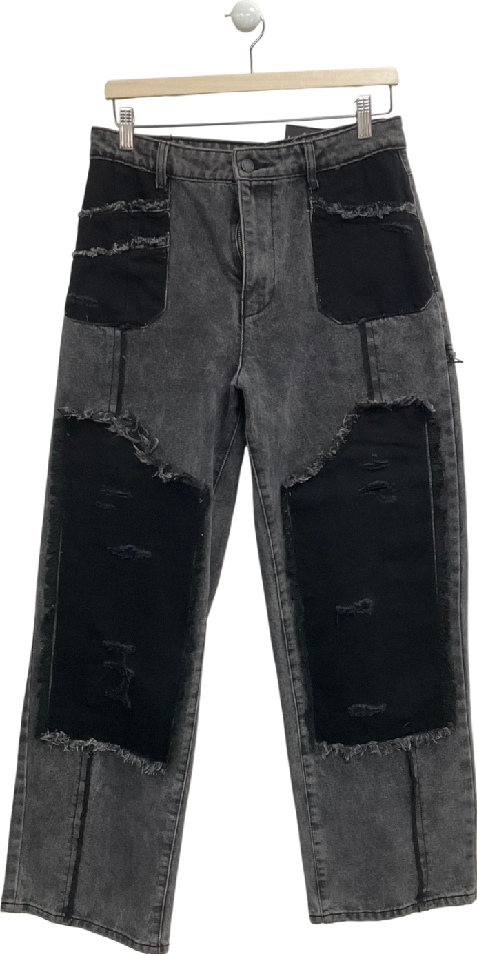 luxe to kill Black Oversize Pocket Jeans UK 12