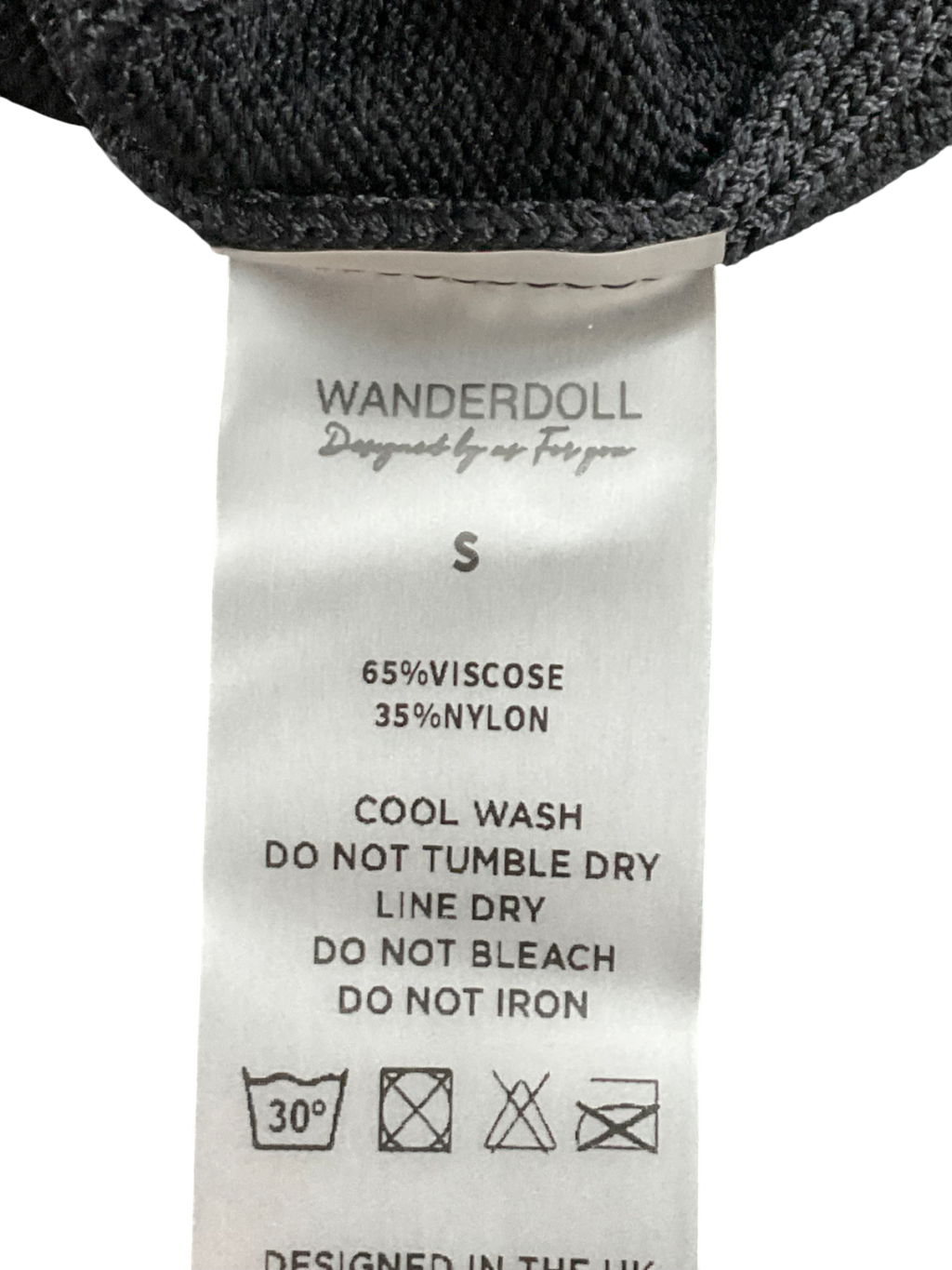 Wanderdoll Black Ophelia Knitted Top UK S