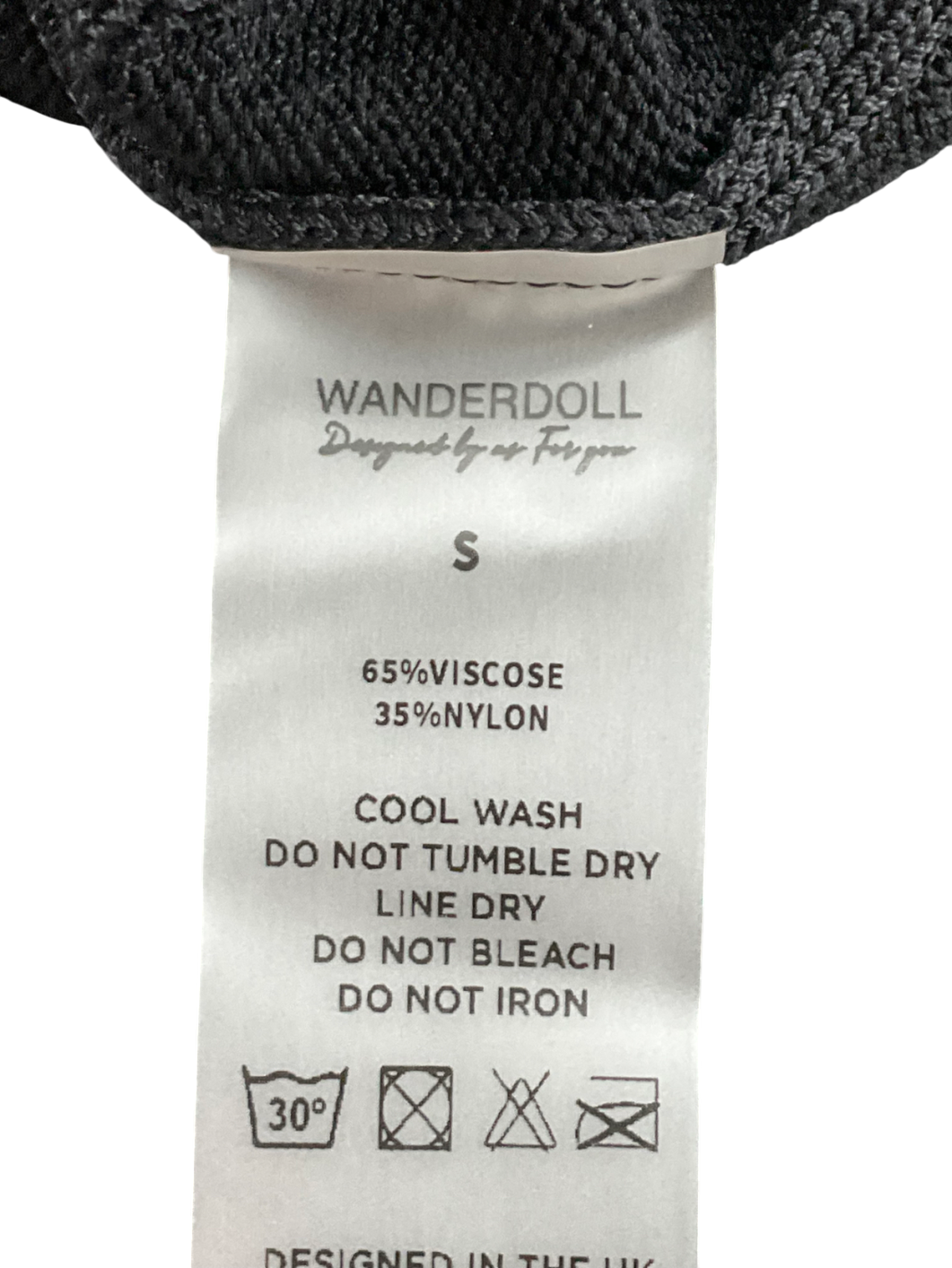 Wanderdoll Black Ophelia Knitted Top UK S