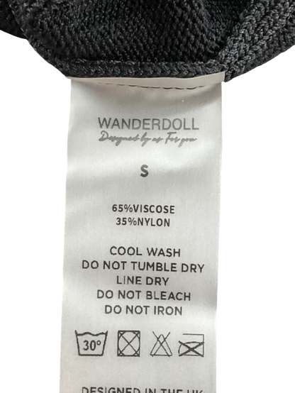 Wanderdoll Black Ophelia Knitted Top UK S