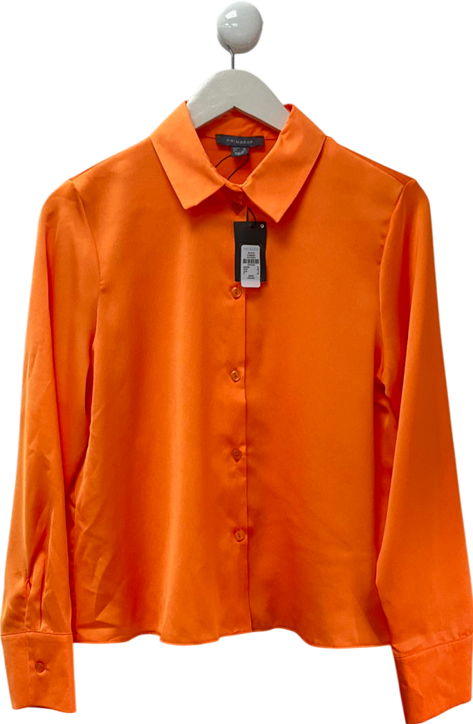 Primark Bright Orange Button Up Shirt UK 12