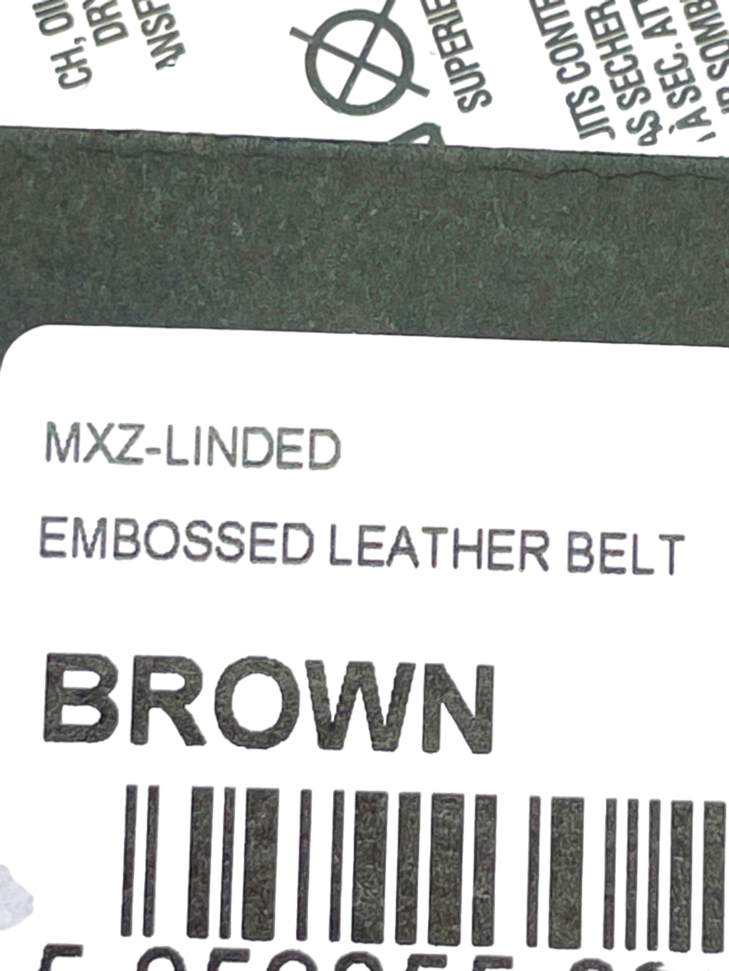 Ted Baker Brown Embossed Leather Belt UK 30"