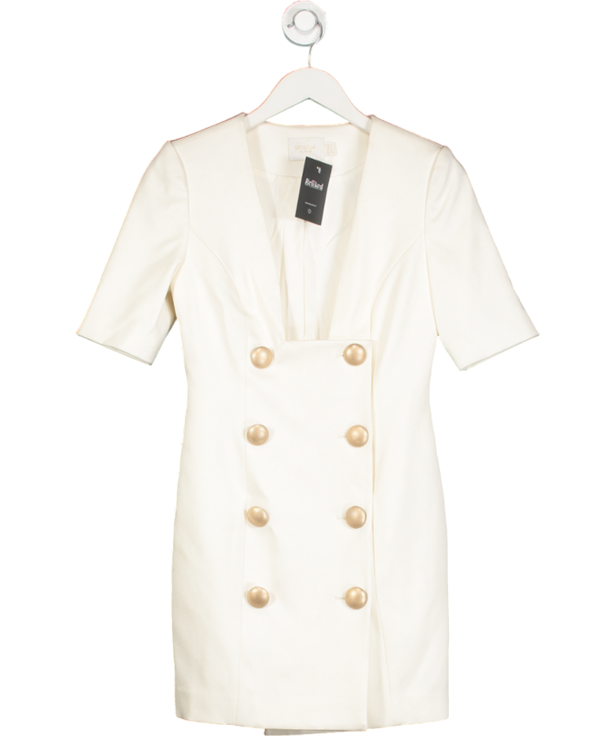Misha Cream Kira Blazer Mini Dress UK 8
