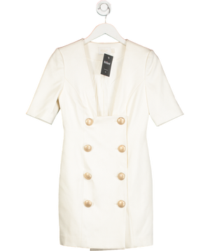 Misha Cream Kira Blazer Mini Dress UK 8