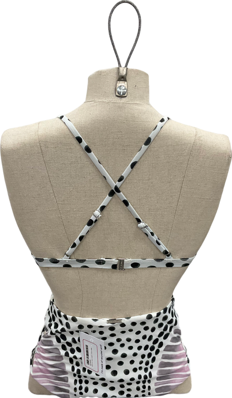 Mara Hoffman White Women's Samba Cross Side Hi Waist Bikini Bottom & Samba Wrap Bikini Top One Size