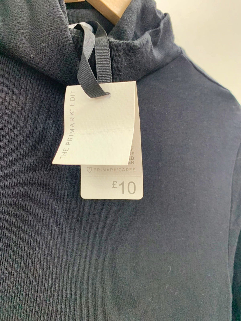 Primark Black High Neck Long Sleeve Top UK S