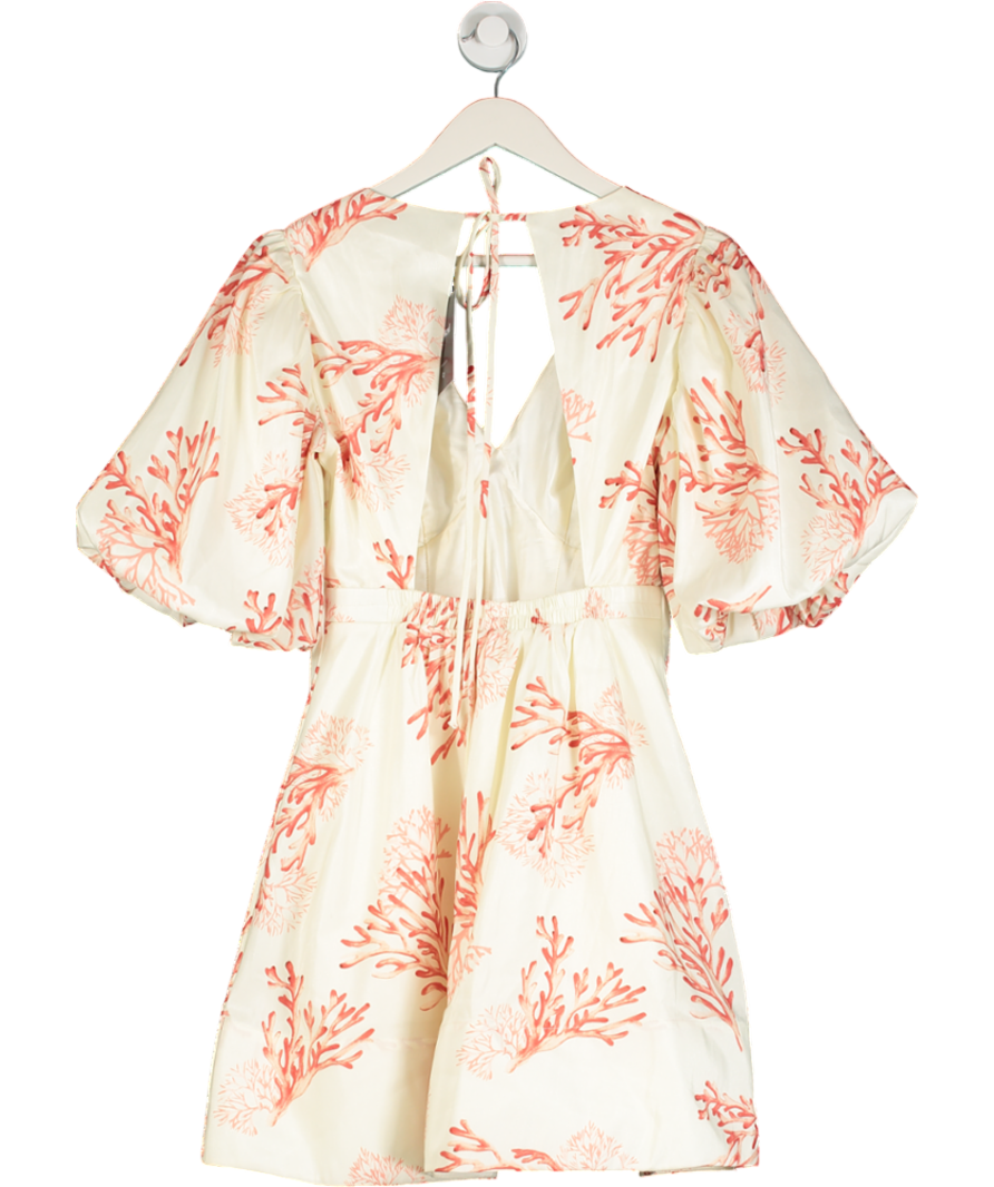 By Malina Cream Dana Mini Dress Open Back Mini Dress UK S