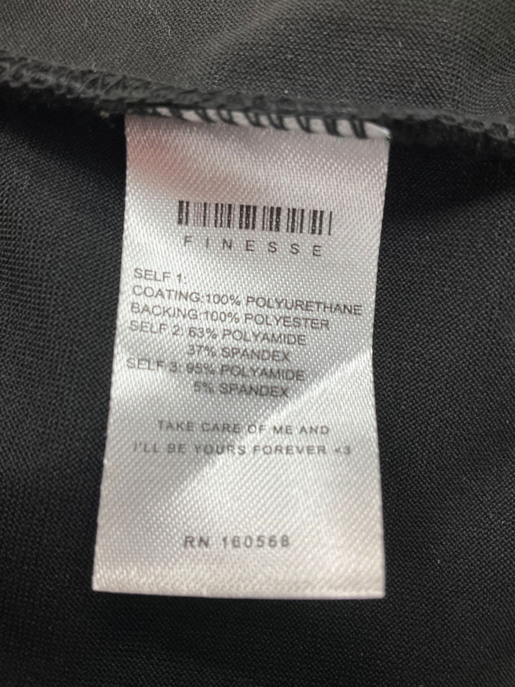 finesse Black Trinity Spiral Leggings UK M