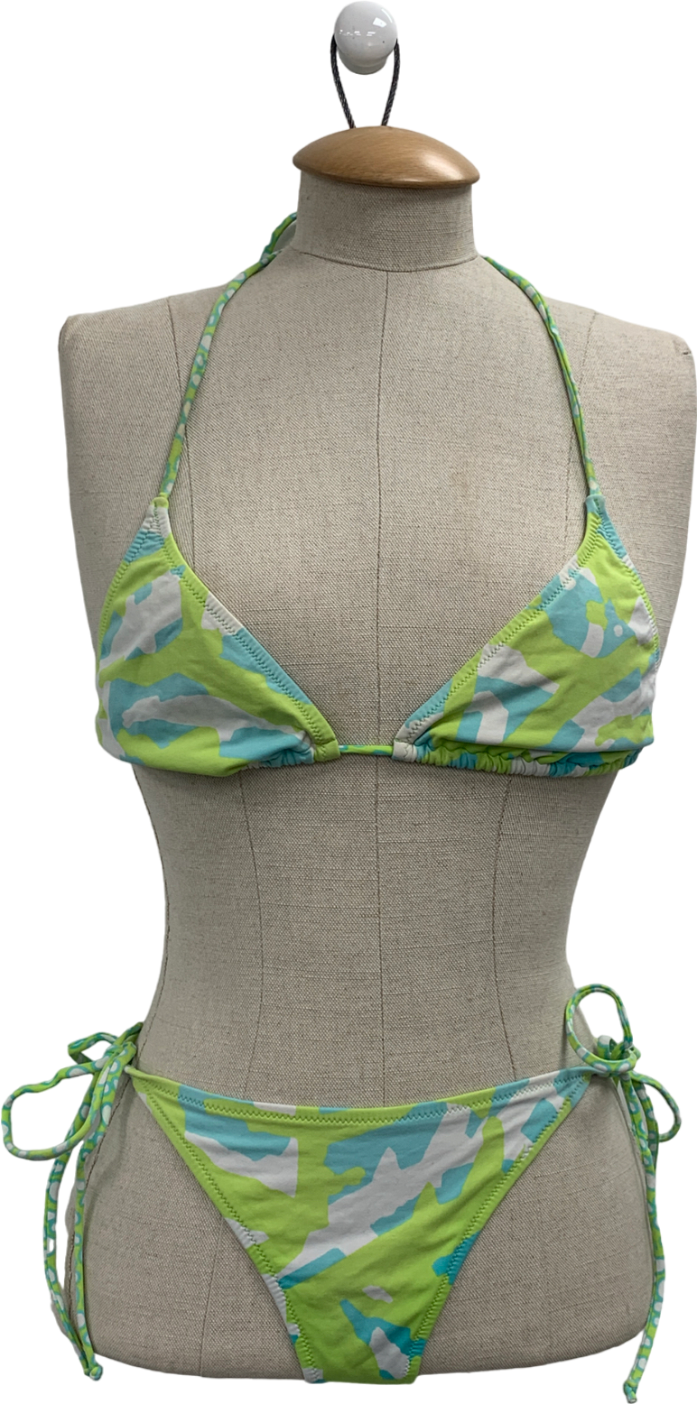 Diane von Furstenberg Green Two Piece Bikini UK S