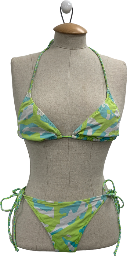 Diane von Furstenberg Green Two Piece Bikini UK S