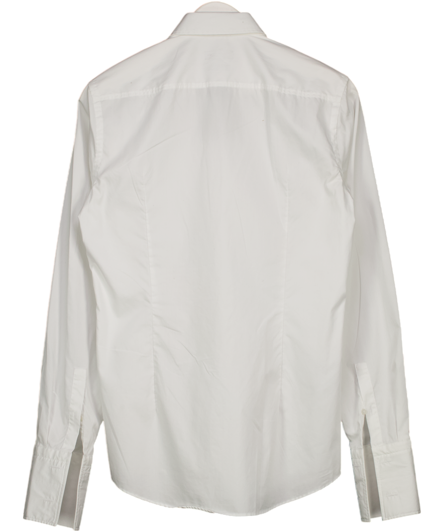 hugo boss Classic Slim Fit White Easy Iron White Shirt Neck 15" UK S