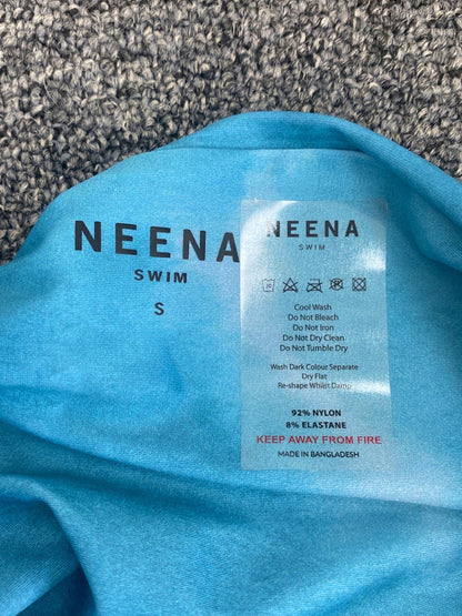 Neena Swim Blue Full Coverage Bikini Bottoms UK S