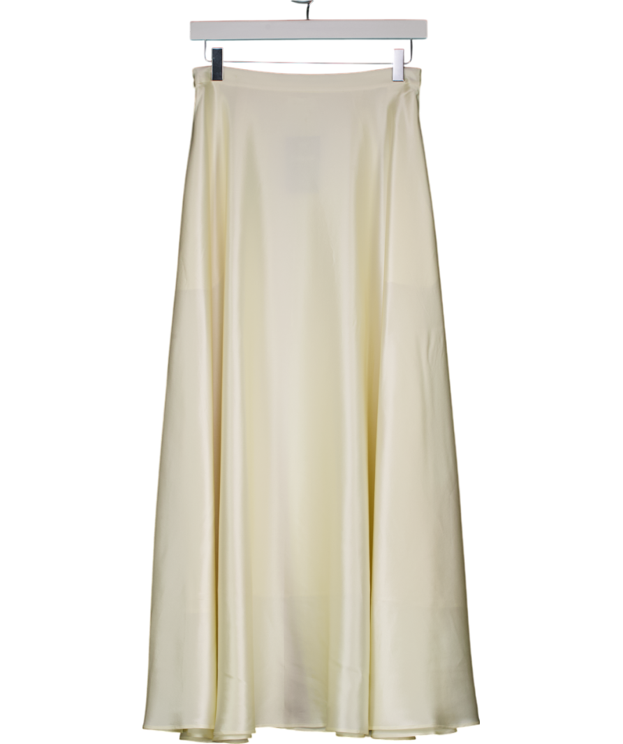 LilySilk Cream 100% SIlk Maxi Skirt UK 10