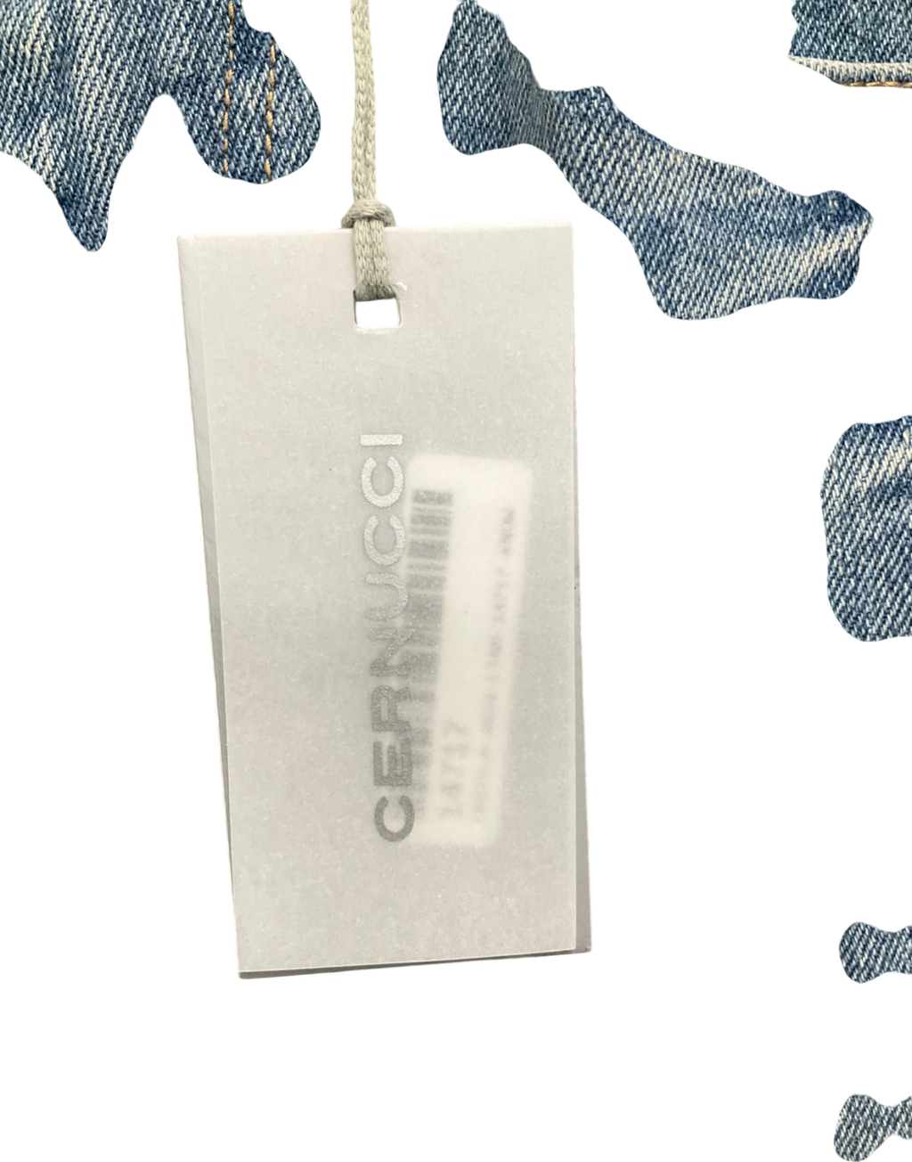 Cernucci Blue Mid Rise Relaxed Jeans In Antique Wash UK 8