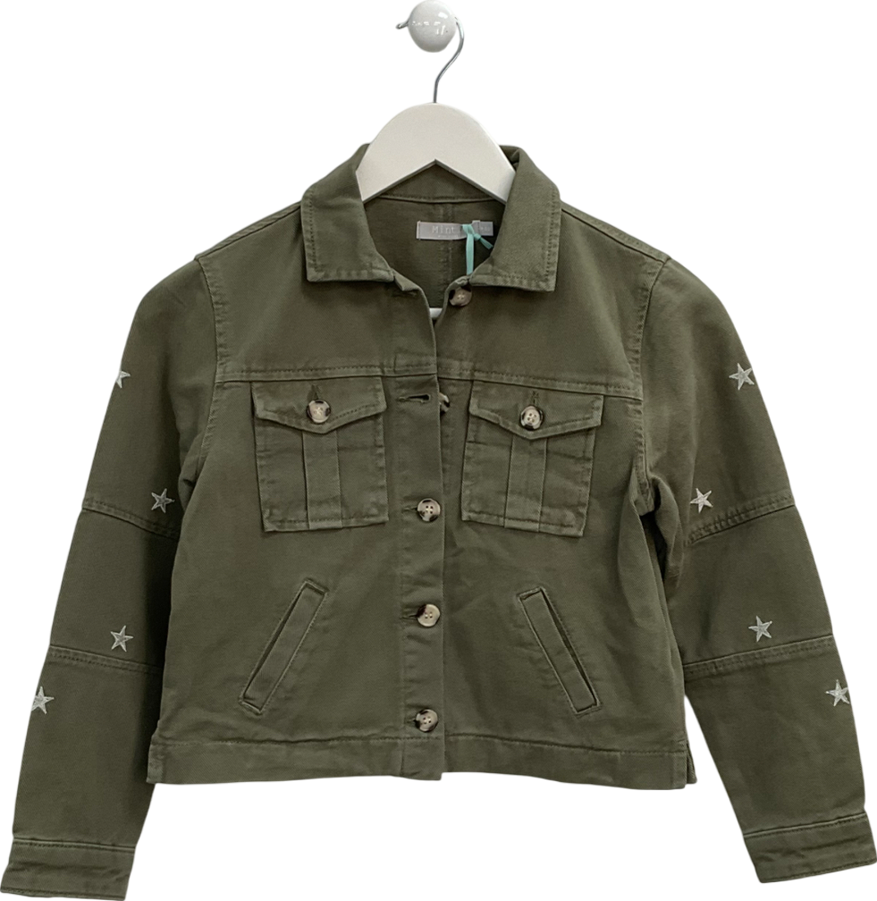 Mintie by Mint Velvet Green Star Embroidered denim Shacket 9 Years