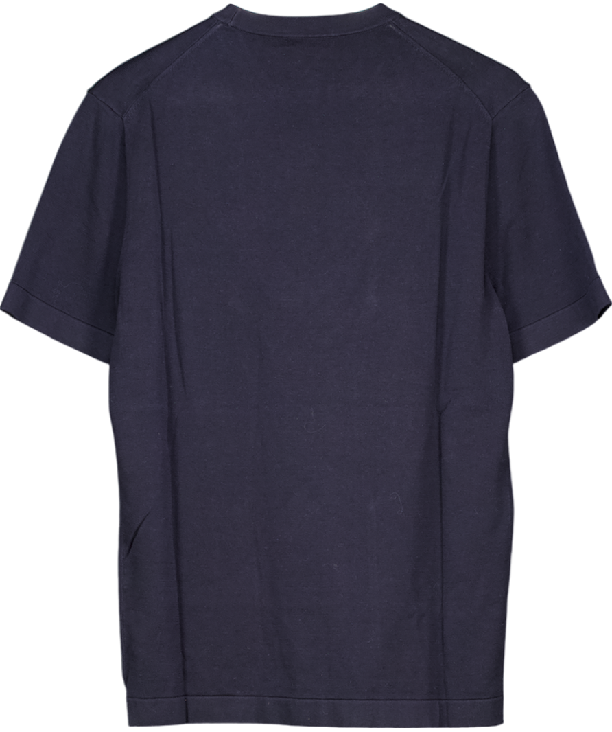 suitsupply Blue Navy Short Sleeve Crewneck UK S