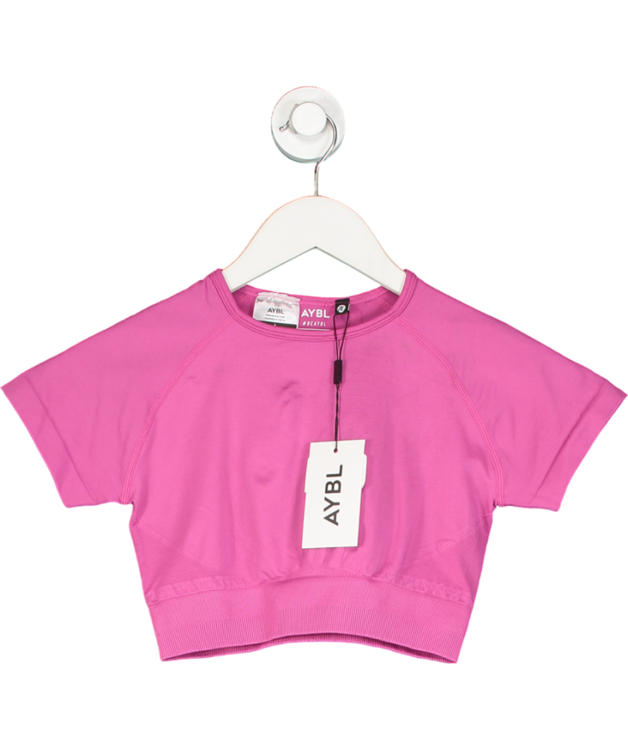 AYBL Pink Empower Seamless Crop Top UK S