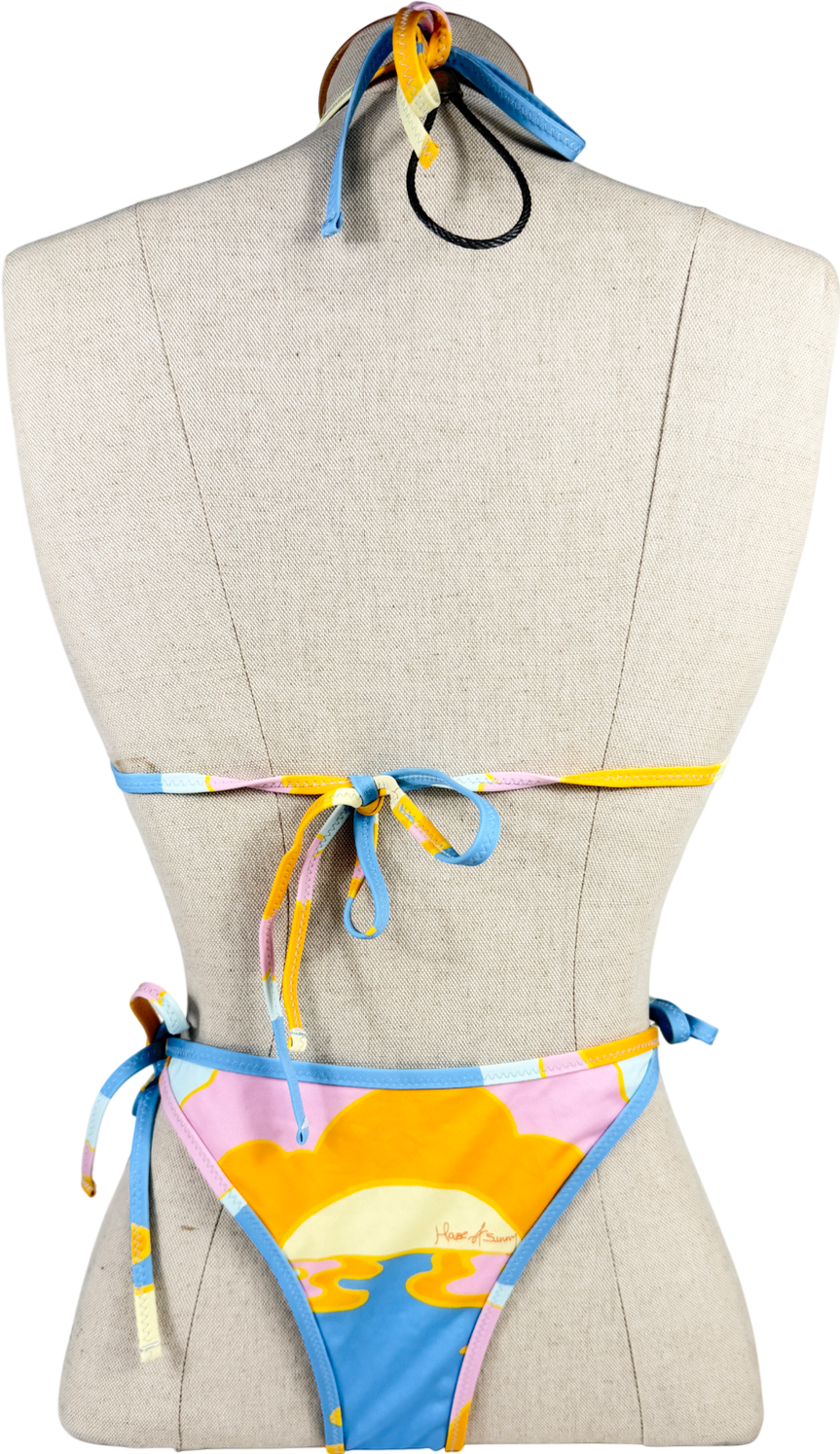 HOUSE OF SUNNY Multicoloured Tripper Printed Bikini UK XS