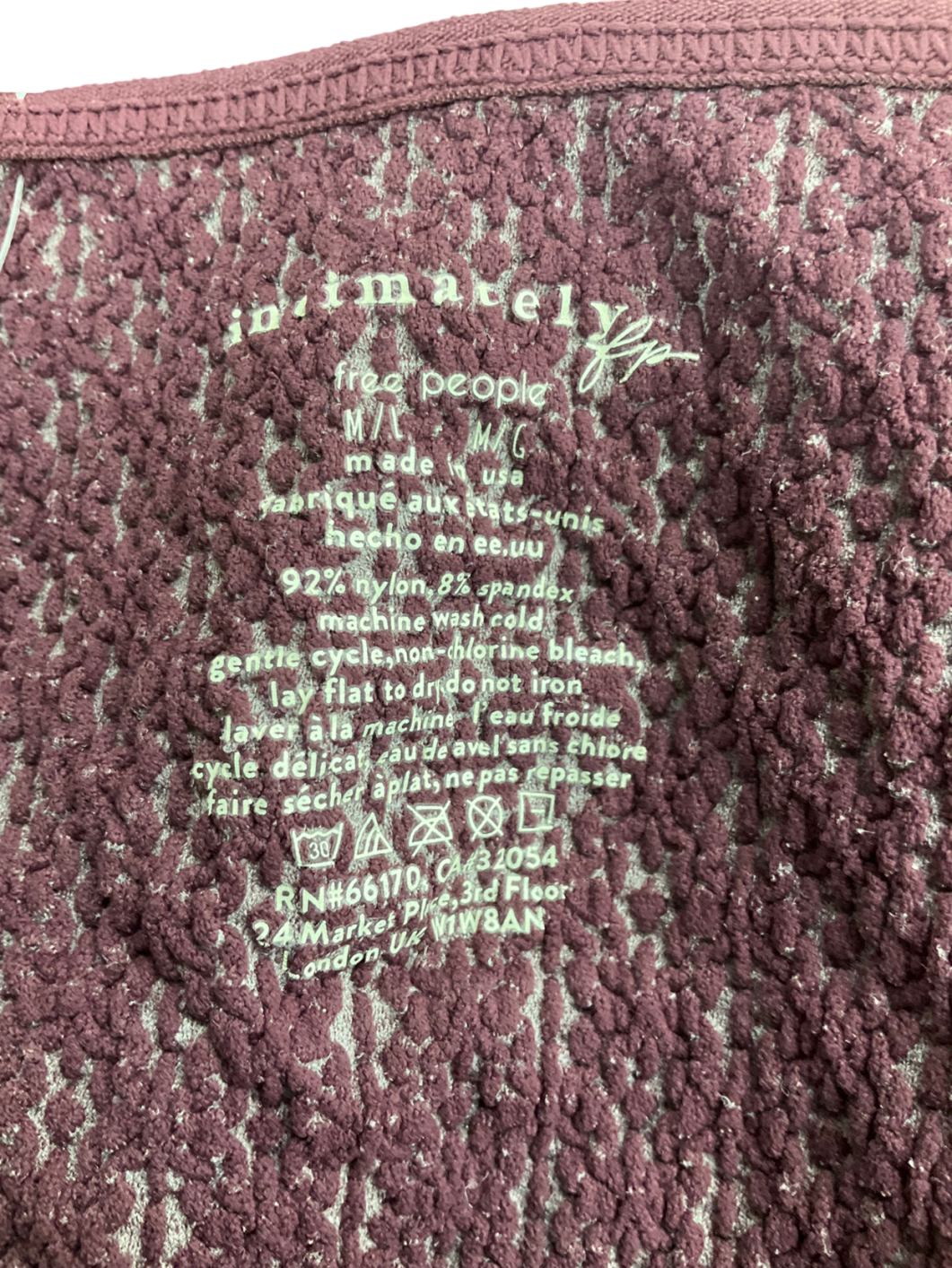 Free People Red Love Letter Long Sleeve Top UK M/L