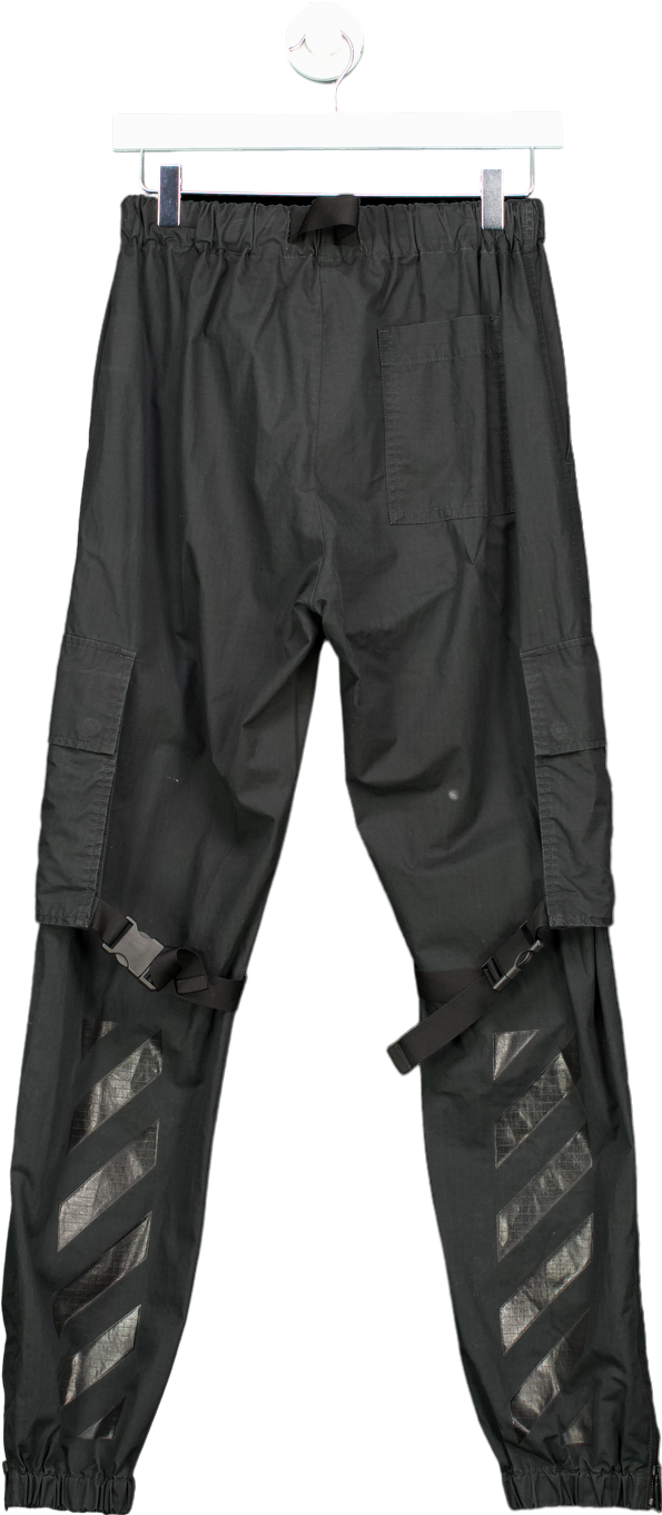 Off-White Black Cargo Trousers UK XS