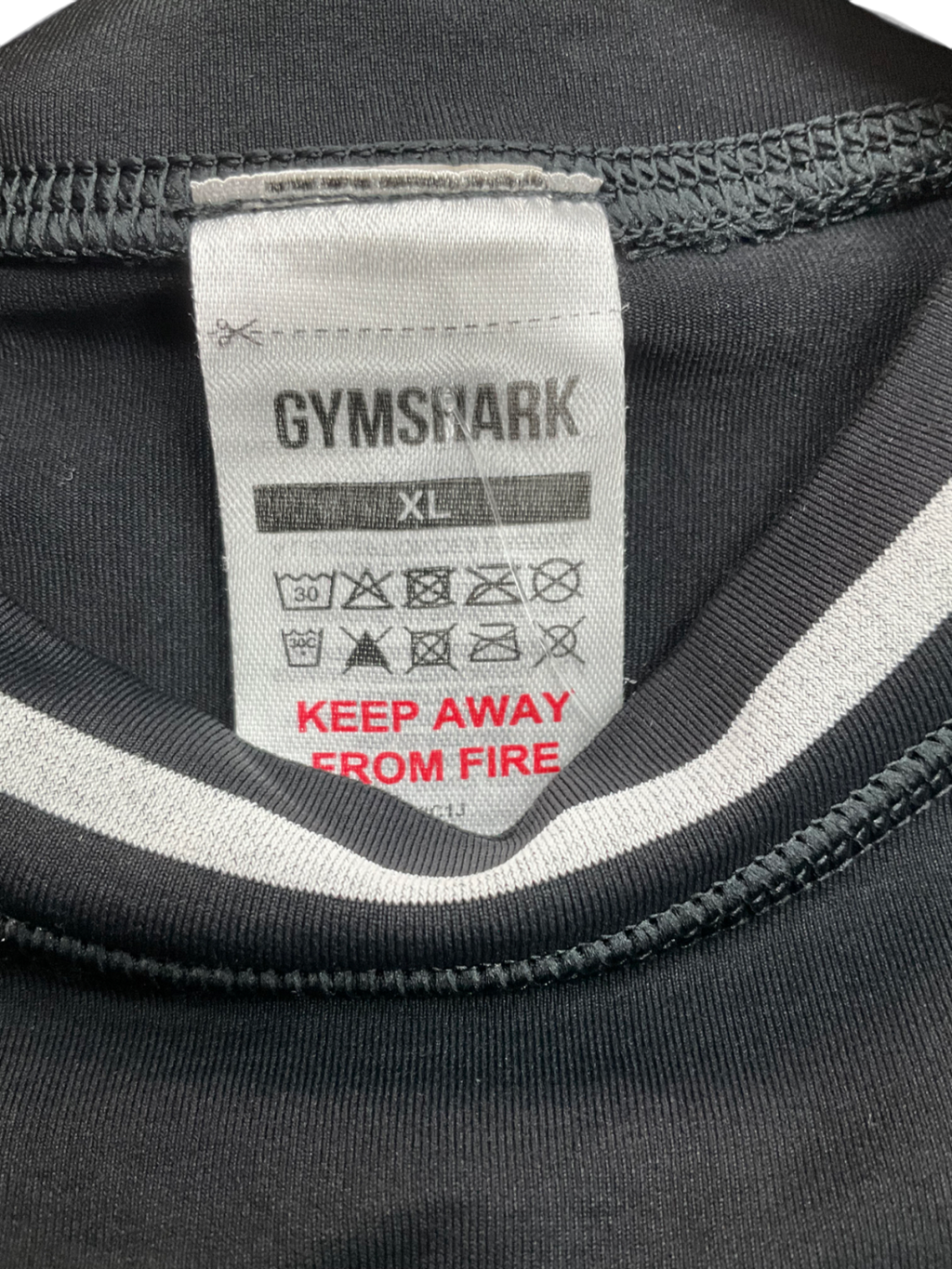 gymshark Black Contrast Seamless Midi Tee UK XL
