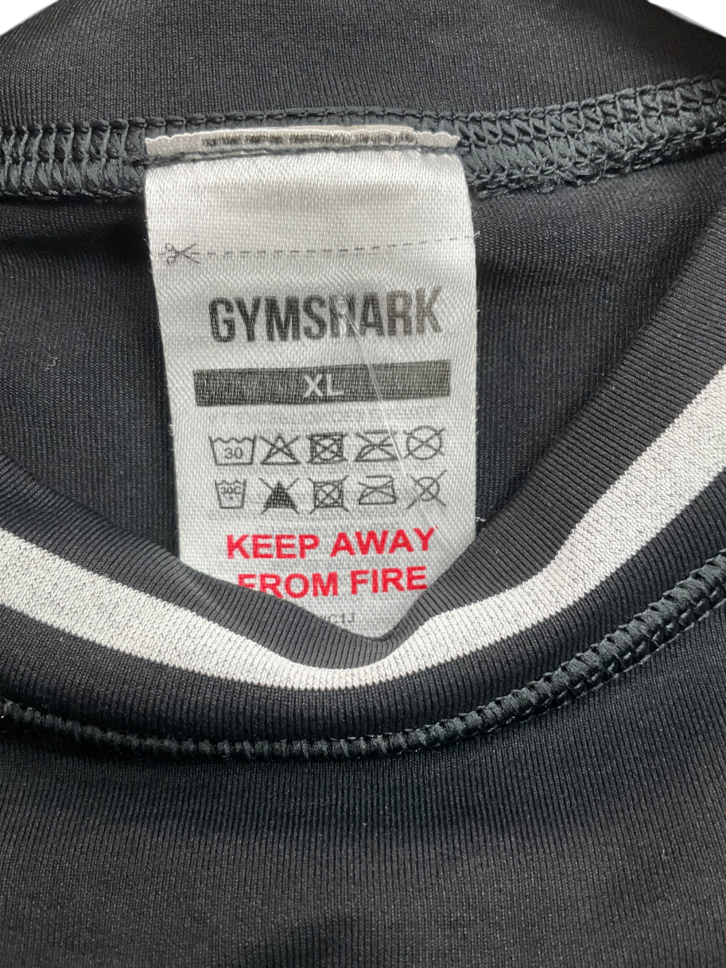 gymshark Black Contrast Seamless Midi Tee UK XL