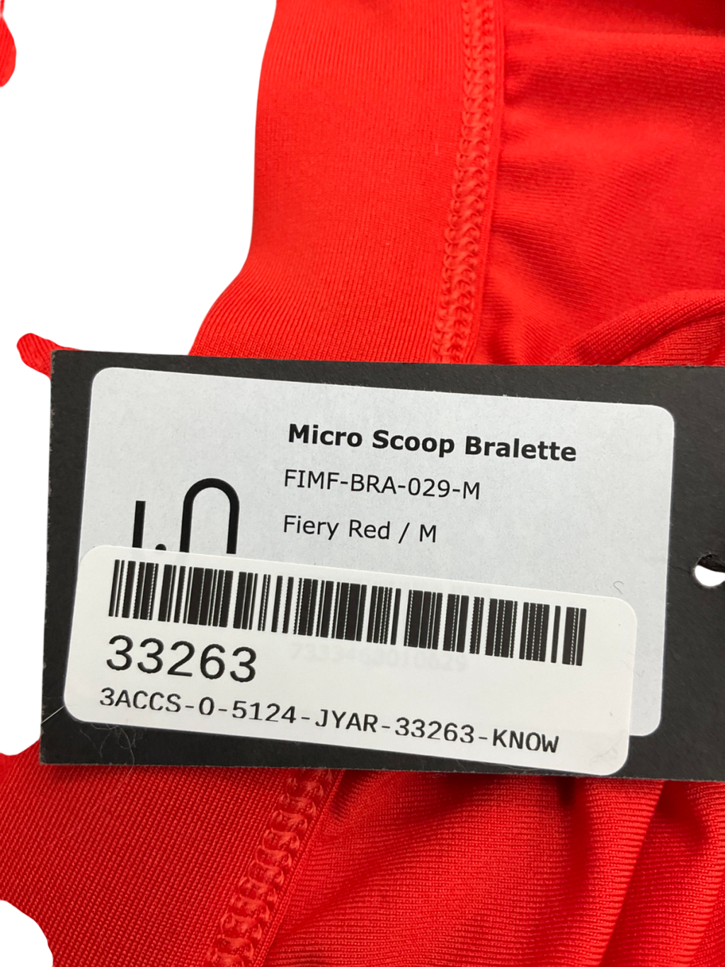 Understatement Red Micro Scoop Bralette UK M