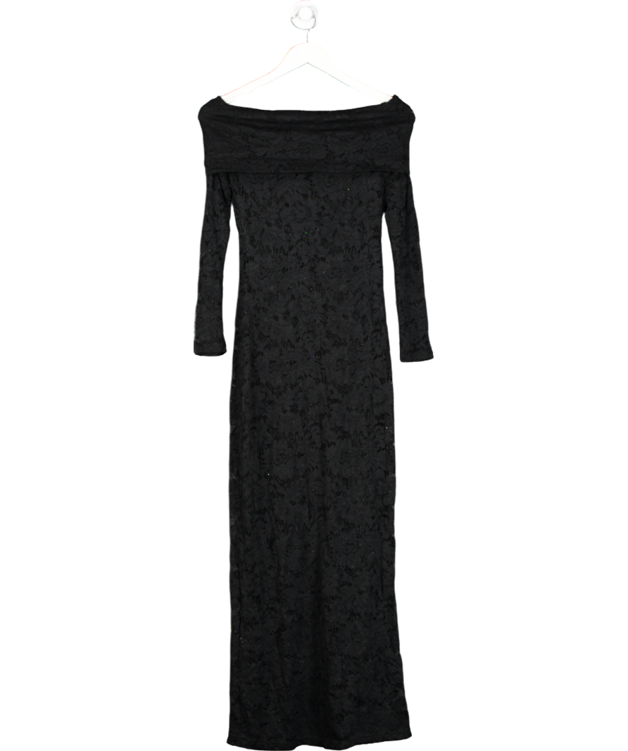 4th & Reckless Black Niam Lace Bardot Dress UK 6 - Reliked 4th & Reckless Black Niam Lace Bardot Dress UK 6 - Reliked