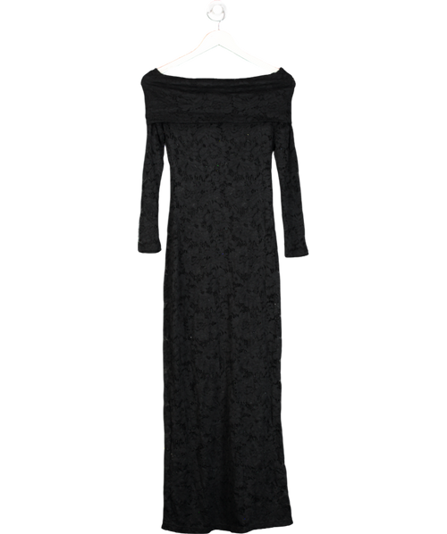4th & Reckless Black Niam Lace Bardot Dress UK 6