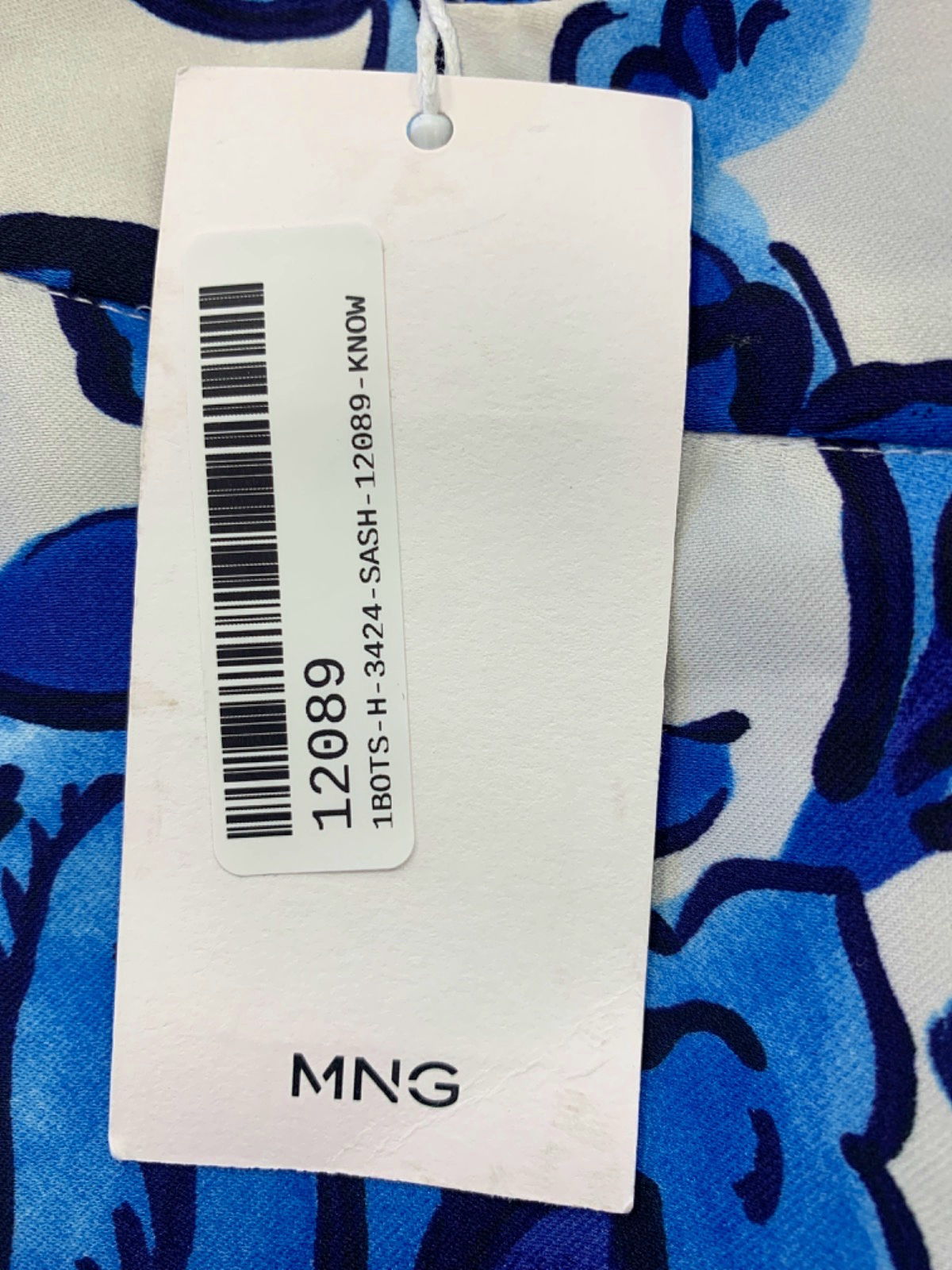 Mango Blue/White Floral Pants UK M