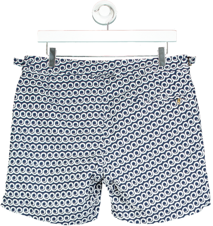 Orlebar Brown Navy Blue Printed Swim Shorts W32