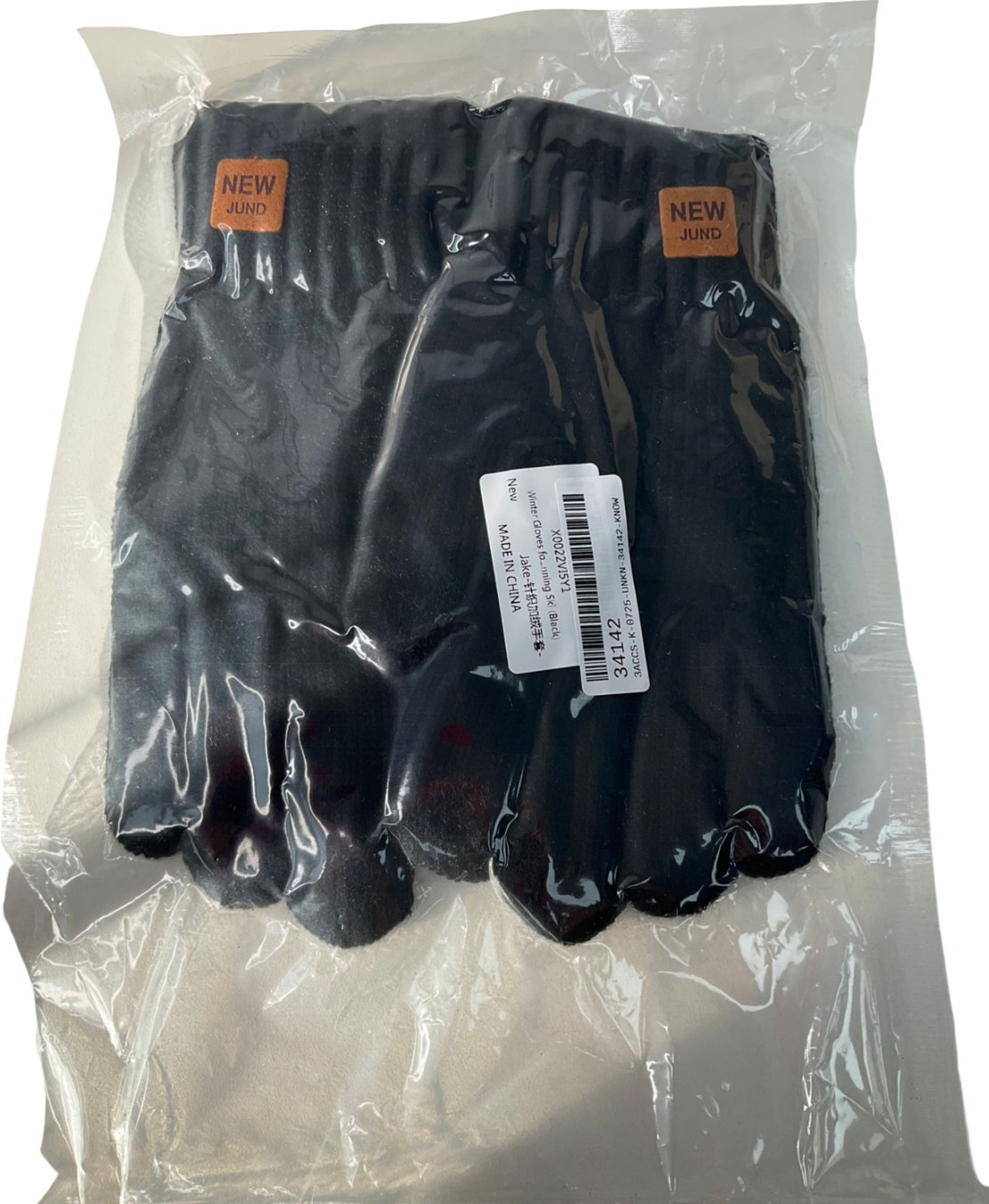 Black Winter Gloves One Size