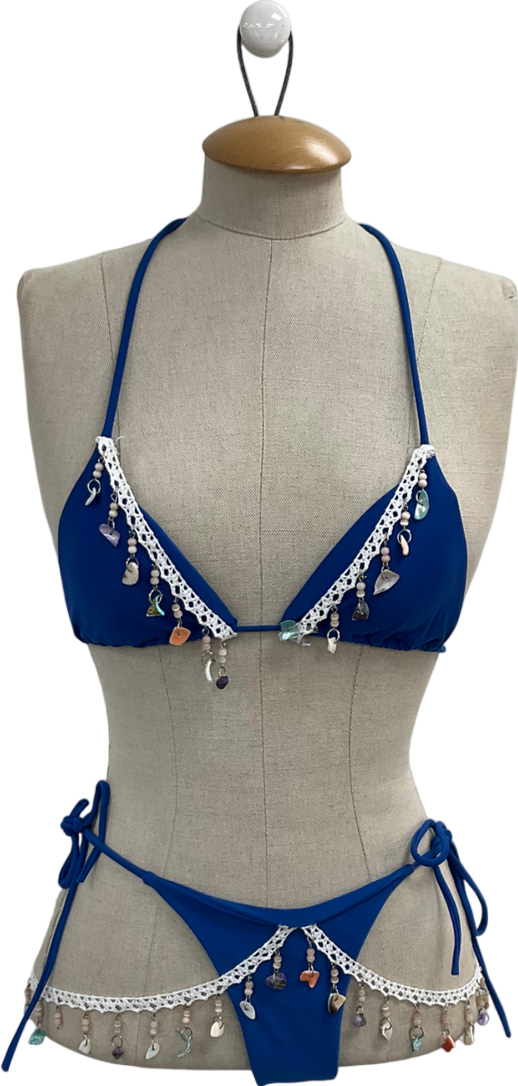 wolfe bay Blue Shell Bikini UK S